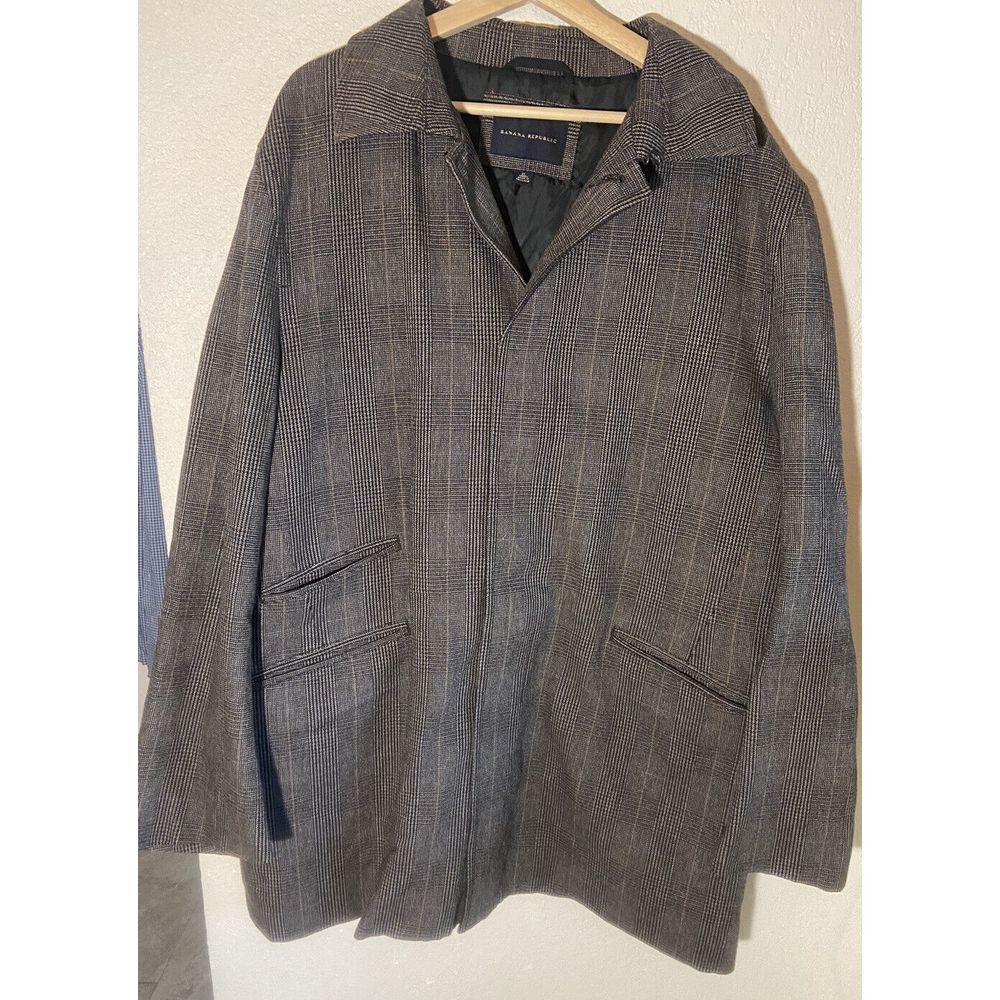 Banana Republic Mens XL Brown/Black Coat -Great Condition-